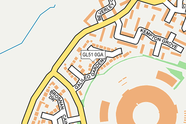 GL51 0GA map - OS OpenMap – Local (Ordnance Survey)