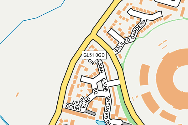 GL51 0GD map - OS OpenMap – Local (Ordnance Survey)