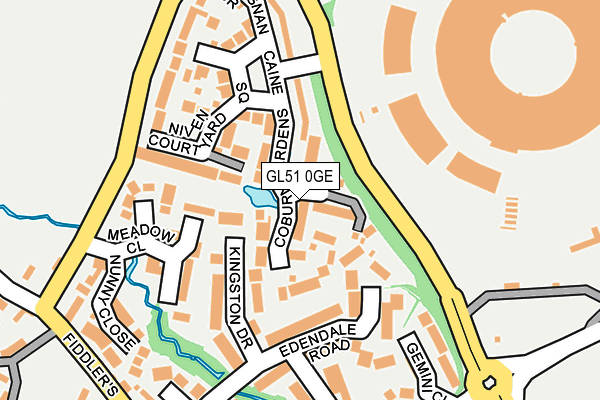 GL51 0GE map - OS OpenMap – Local (Ordnance Survey)