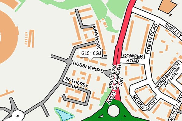GL51 0GJ map - OS OpenMap – Local (Ordnance Survey)