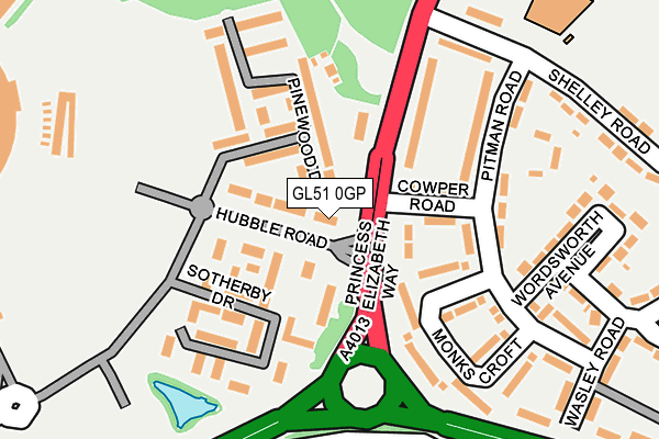 GL51 0GP map - OS OpenMap – Local (Ordnance Survey)