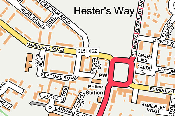 GL51 0GZ map - OS OpenMap – Local (Ordnance Survey)