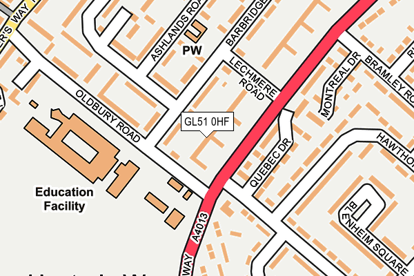 GL51 0HF map - OS OpenMap – Local (Ordnance Survey)