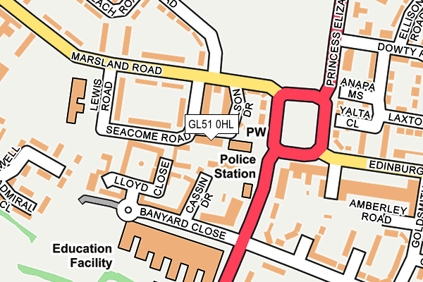 GL51 0HL map - OS OpenMap – Local (Ordnance Survey)