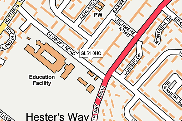 GL51 0HQ map - OS OpenMap – Local (Ordnance Survey)