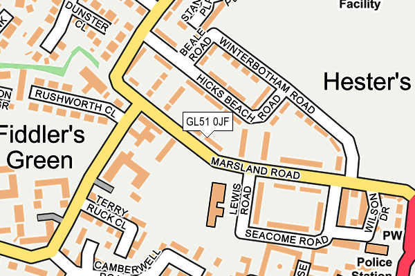 GL51 0JF map - OS OpenMap – Local (Ordnance Survey)