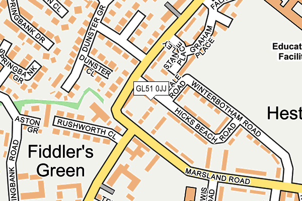 GL51 0JJ map - OS OpenMap – Local (Ordnance Survey)