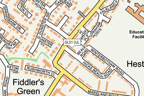 GL51 0JL map - OS OpenMap – Local (Ordnance Survey)