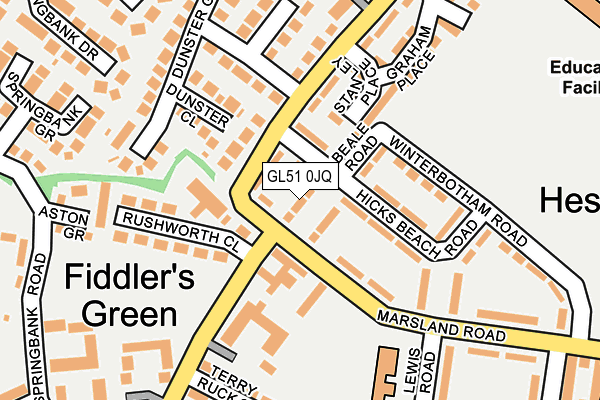 GL51 0JQ map - OS OpenMap – Local (Ordnance Survey)