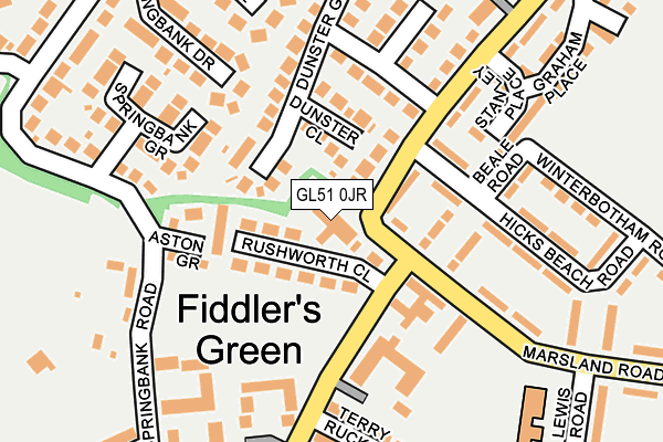 GL51 0JR map - OS OpenMap – Local (Ordnance Survey)