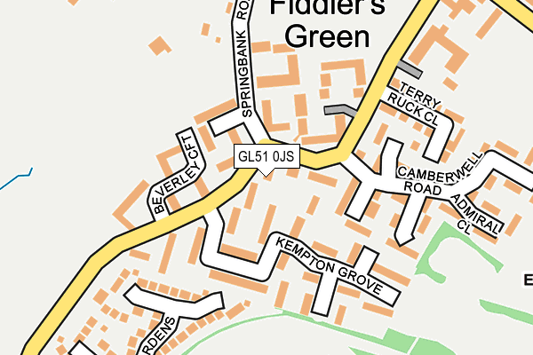 GL51 0JS map - OS OpenMap – Local (Ordnance Survey)
