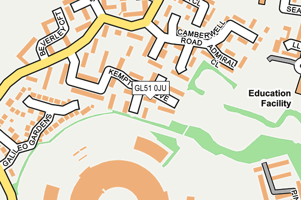 GL51 0JU map - OS OpenMap – Local (Ordnance Survey)