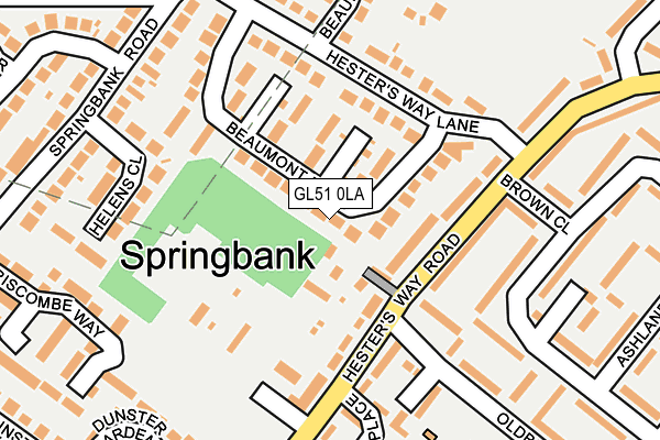 GL51 0LA map - OS OpenMap – Local (Ordnance Survey)