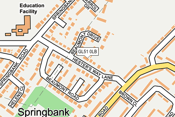GL51 0LB map - OS OpenMap – Local (Ordnance Survey)