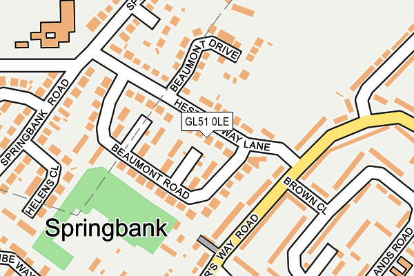GL51 0LE map - OS OpenMap – Local (Ordnance Survey)