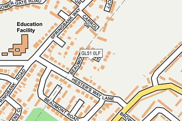 GL51 0LF map - OS OpenMap – Local (Ordnance Survey)