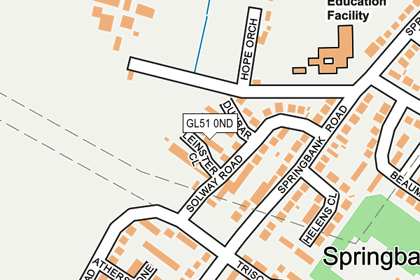 GL51 0ND map - OS OpenMap – Local (Ordnance Survey)