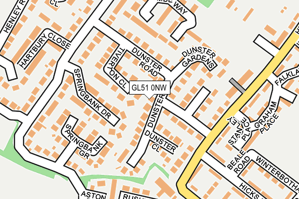 GL51 0NW map - OS OpenMap – Local (Ordnance Survey)