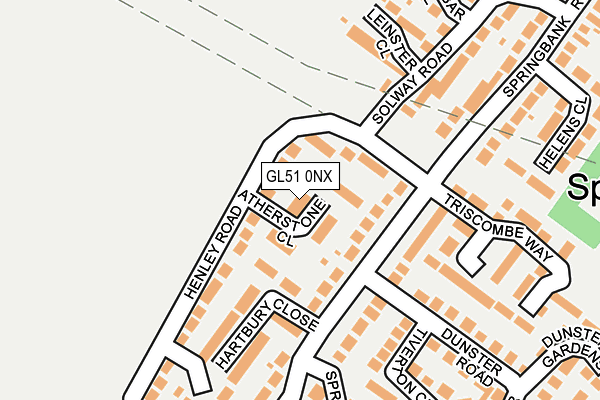 GL51 0NX map - OS OpenMap – Local (Ordnance Survey)
