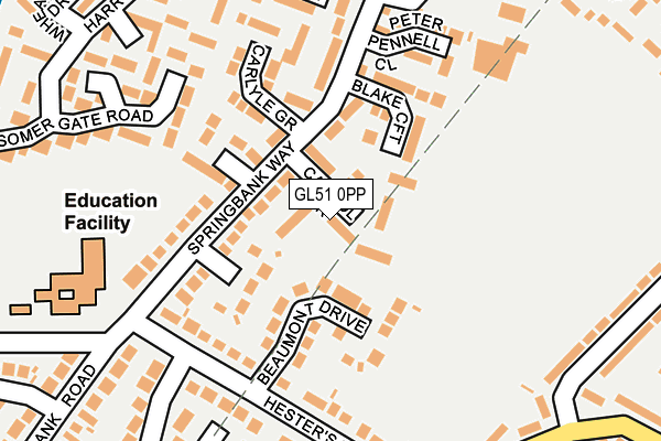 GL51 0PP map - OS OpenMap – Local (Ordnance Survey)