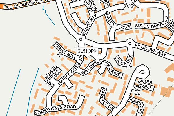GL51 0PX map - OS OpenMap – Local (Ordnance Survey)