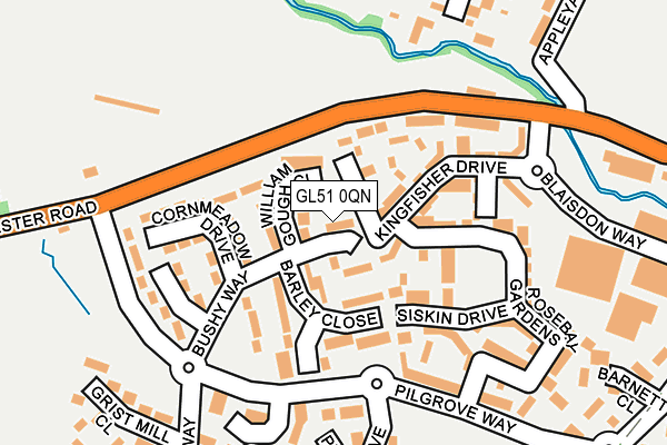 GL51 0QN map - OS OpenMap – Local (Ordnance Survey)