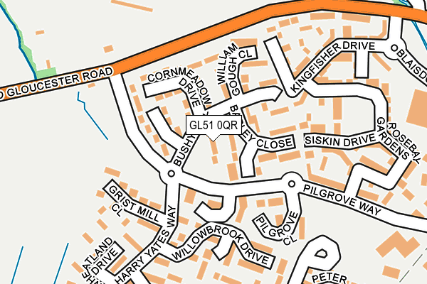 GL51 0QR map - OS OpenMap – Local (Ordnance Survey)