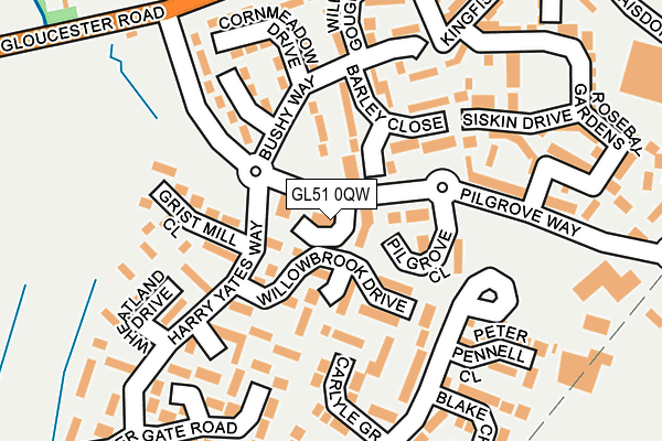 GL51 0QW map - OS OpenMap – Local (Ordnance Survey)