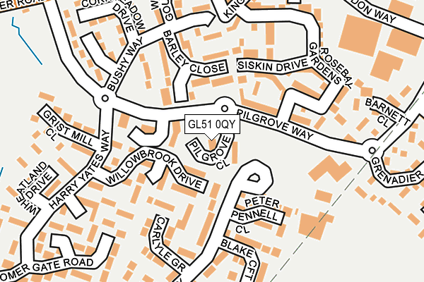 GL51 0QY map - OS OpenMap – Local (Ordnance Survey)