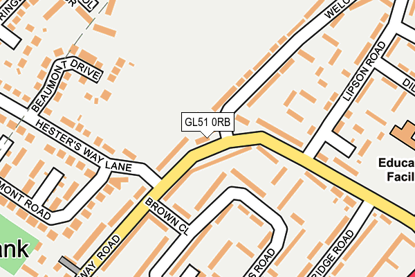 GL51 0RB map - OS OpenMap – Local (Ordnance Survey)