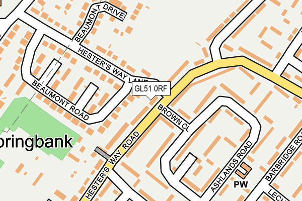 GL51 0RF map - OS OpenMap – Local (Ordnance Survey)