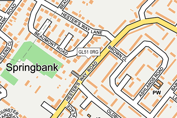 GL51 0RG map - OS OpenMap – Local (Ordnance Survey)