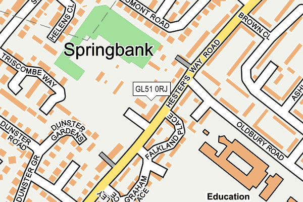 GL51 0RJ map - OS OpenMap – Local (Ordnance Survey)