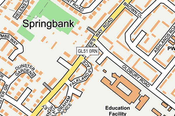 GL51 0RN map - OS OpenMap – Local (Ordnance Survey)