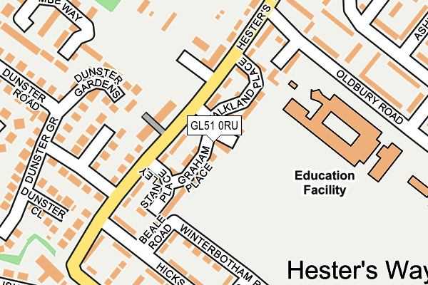 GL51 0RU map - OS OpenMap – Local (Ordnance Survey)