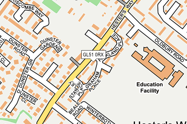 GL51 0RX map - OS OpenMap – Local (Ordnance Survey)