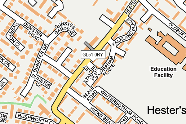 GL51 0RY map - OS OpenMap – Local (Ordnance Survey)