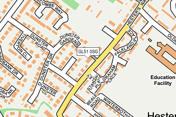 GL51 0SG map - OS OpenMap – Local (Ordnance Survey)