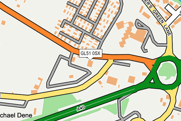 GL51 0SX map - OS OpenMap – Local (Ordnance Survey)