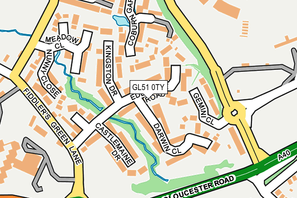 GL51 0TY map - OS OpenMap – Local (Ordnance Survey)