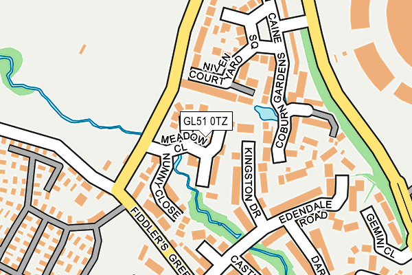 GL51 0TZ map - OS OpenMap – Local (Ordnance Survey)