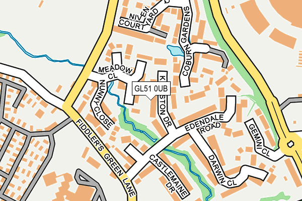 GL51 0UB map - OS OpenMap – Local (Ordnance Survey)