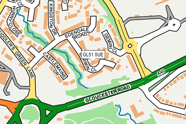 GL51 0UE map - OS OpenMap – Local (Ordnance Survey)