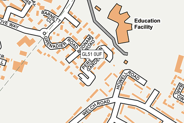 GL51 0UF map - OS OpenMap – Local (Ordnance Survey)