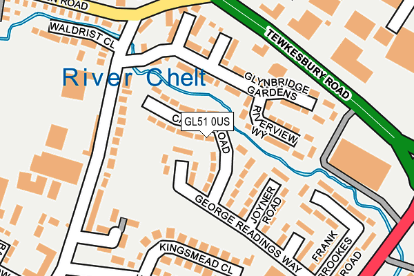 GL51 0US map - OS OpenMap – Local (Ordnance Survey)
