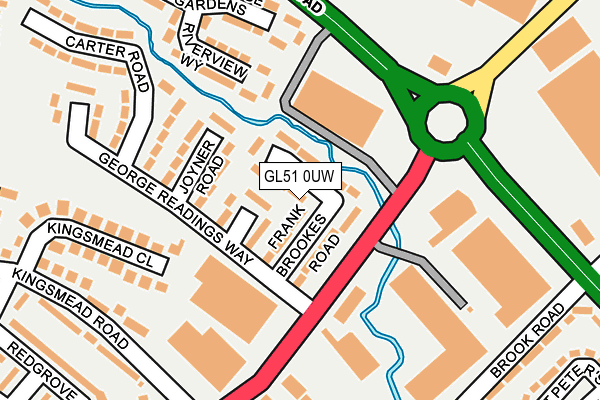 GL51 0UW map - OS OpenMap – Local (Ordnance Survey)