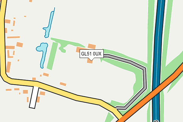 GL51 0UX map - OS OpenMap – Local (Ordnance Survey)