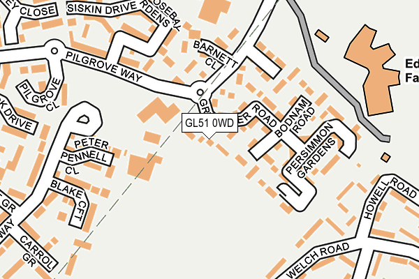 GL51 0WD map - OS OpenMap – Local (Ordnance Survey)