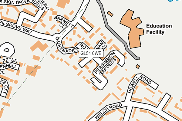 GL51 0WE map - OS OpenMap – Local (Ordnance Survey)