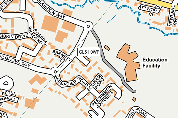 GL51 0WF map - OS OpenMap – Local (Ordnance Survey)